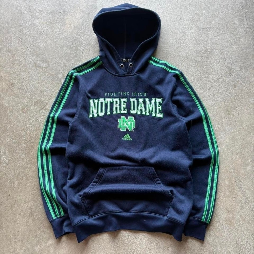 Navy and green‎ Adidas Notre Dame hoodie #streetwear